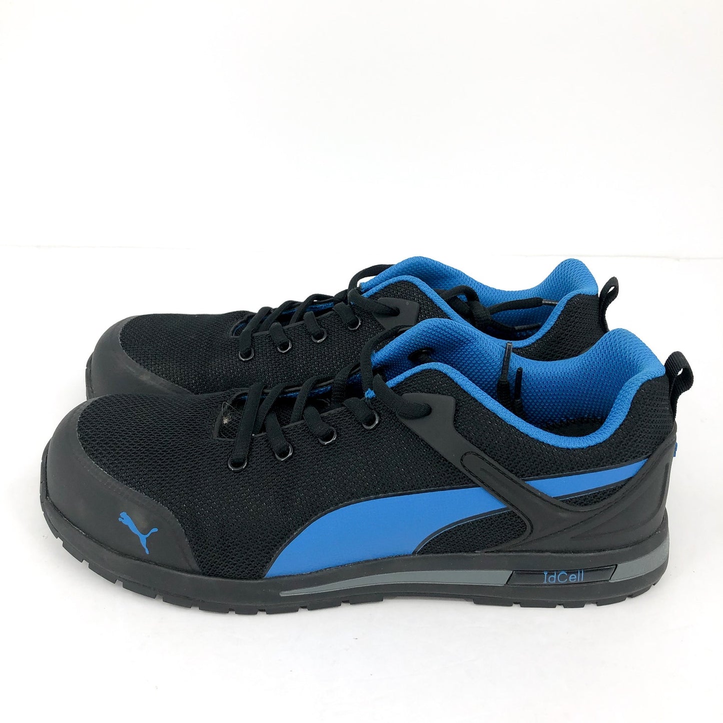 PUMA SAFETY Mens Levity Knit Low Work Shoes 10.5 Black Blue Comp Toe SR EH NIB