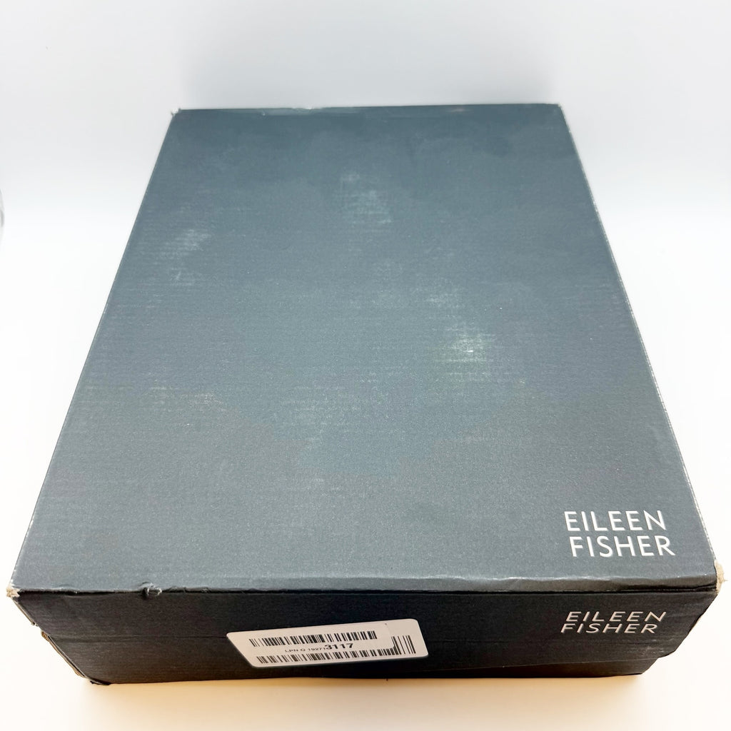 Eileen Fisher Women’s Alpine Ankle Boots Size 9 Black Leather Lace Up Wedge NIB