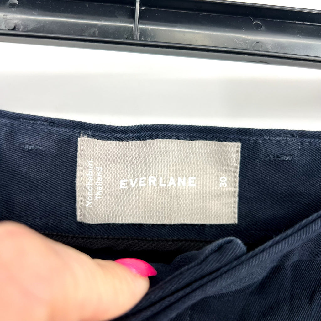 EVERLANE Men's The 9" Performance Chino Shorts Size 30 Navy Blue Slim-Fit NWT