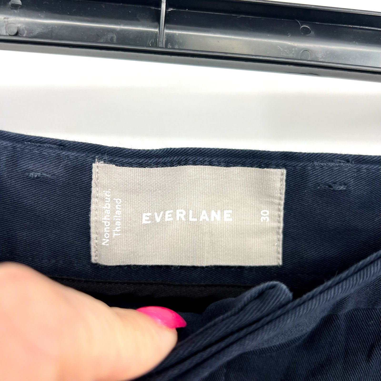 EVERLANE Men's The 9" Performance Chino Shorts Size 30 Navy Blue Slim-Fit NWT