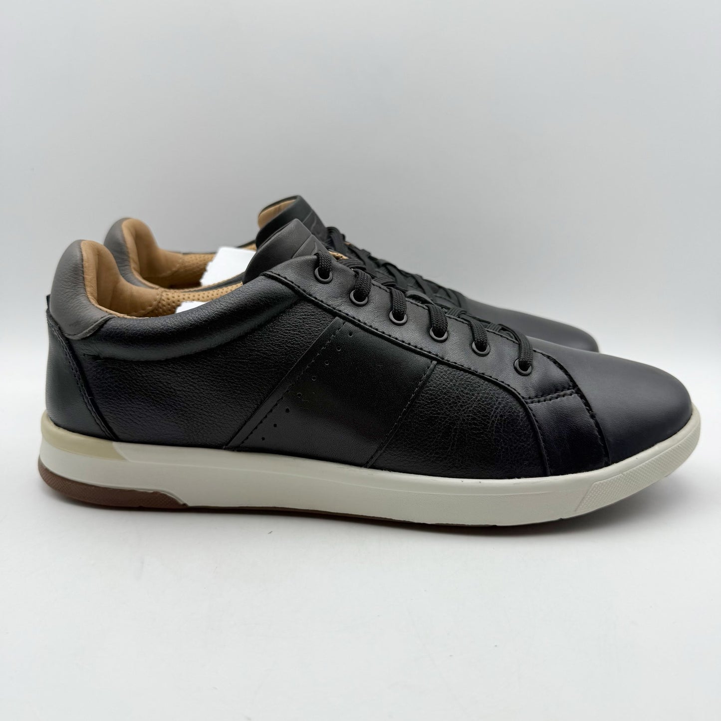 Florsheim Mens Crossover Lace to Toe Sneakers US 10.5 M Black Leather NIB