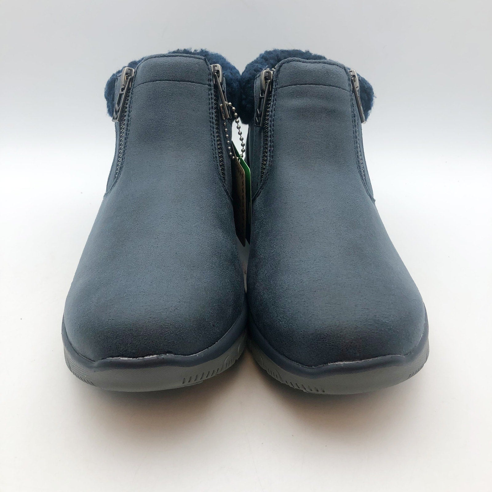 Skechers Women Easy Going Ankle Boots US 7.5 Navy Blue Water Repellent Lined NIB