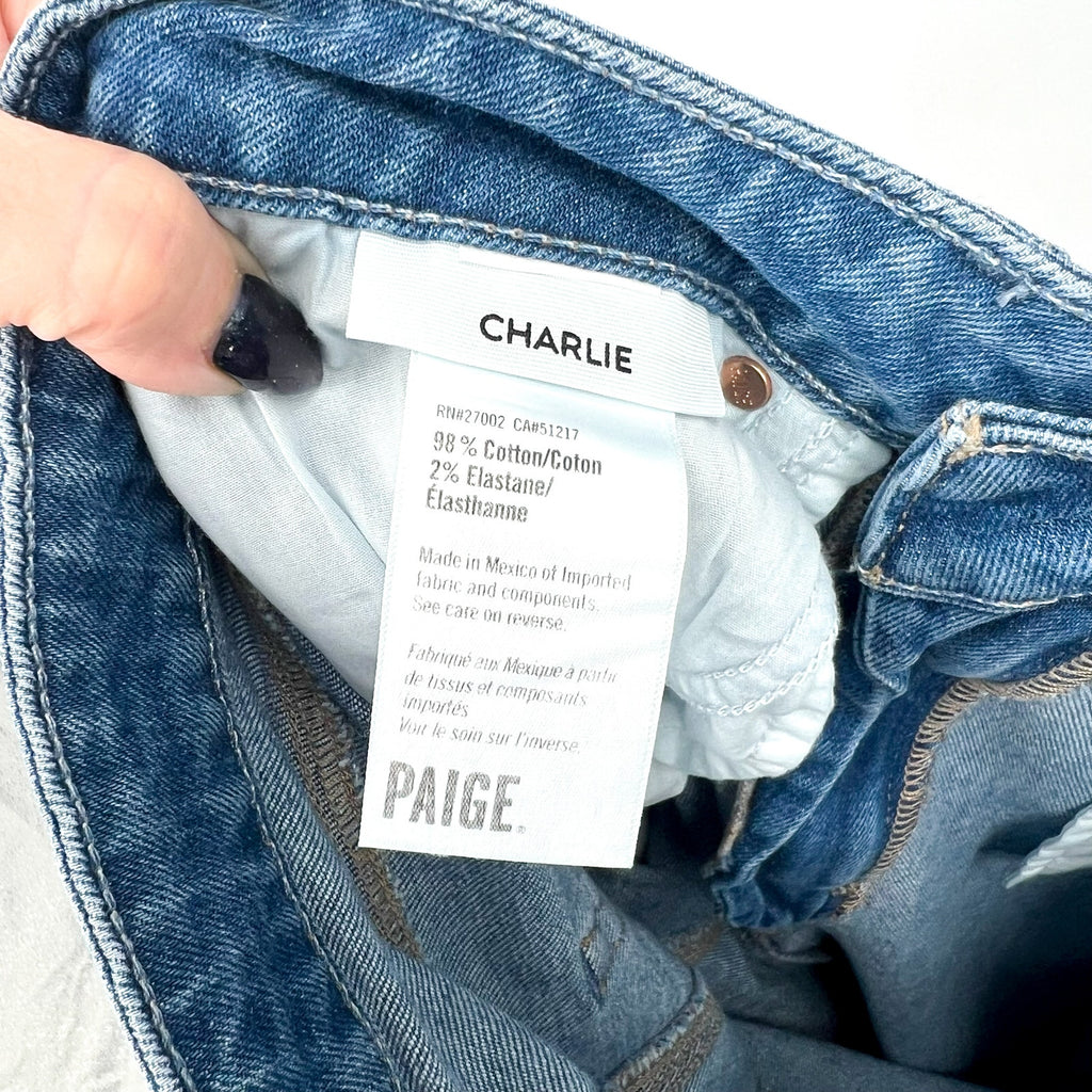 PAIGE Womens Charlie Flare Jeans Size 26 US 2 Gabriella Blue High Rise NWOT