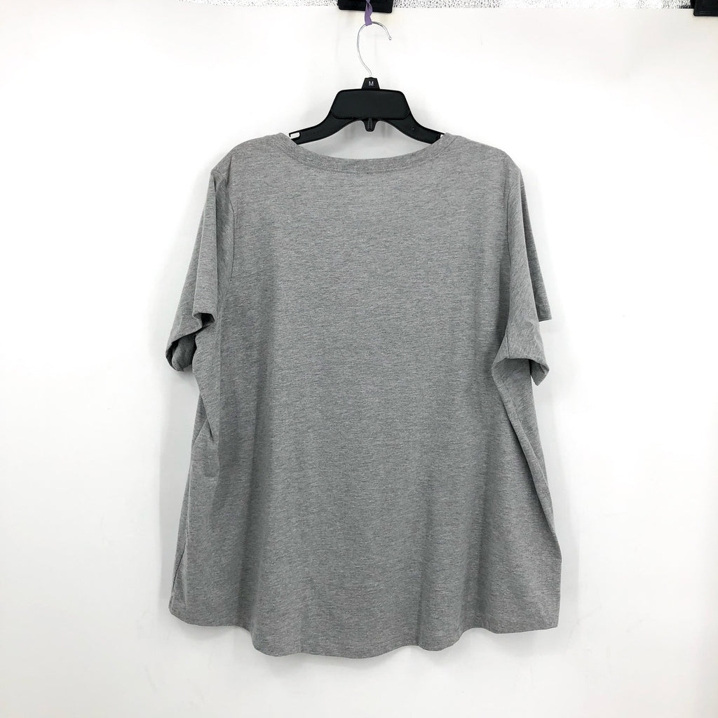 NIKE Women's The Nike Club Essential Tee 1X Grey Knit Short Sleeve Tshirt NWT