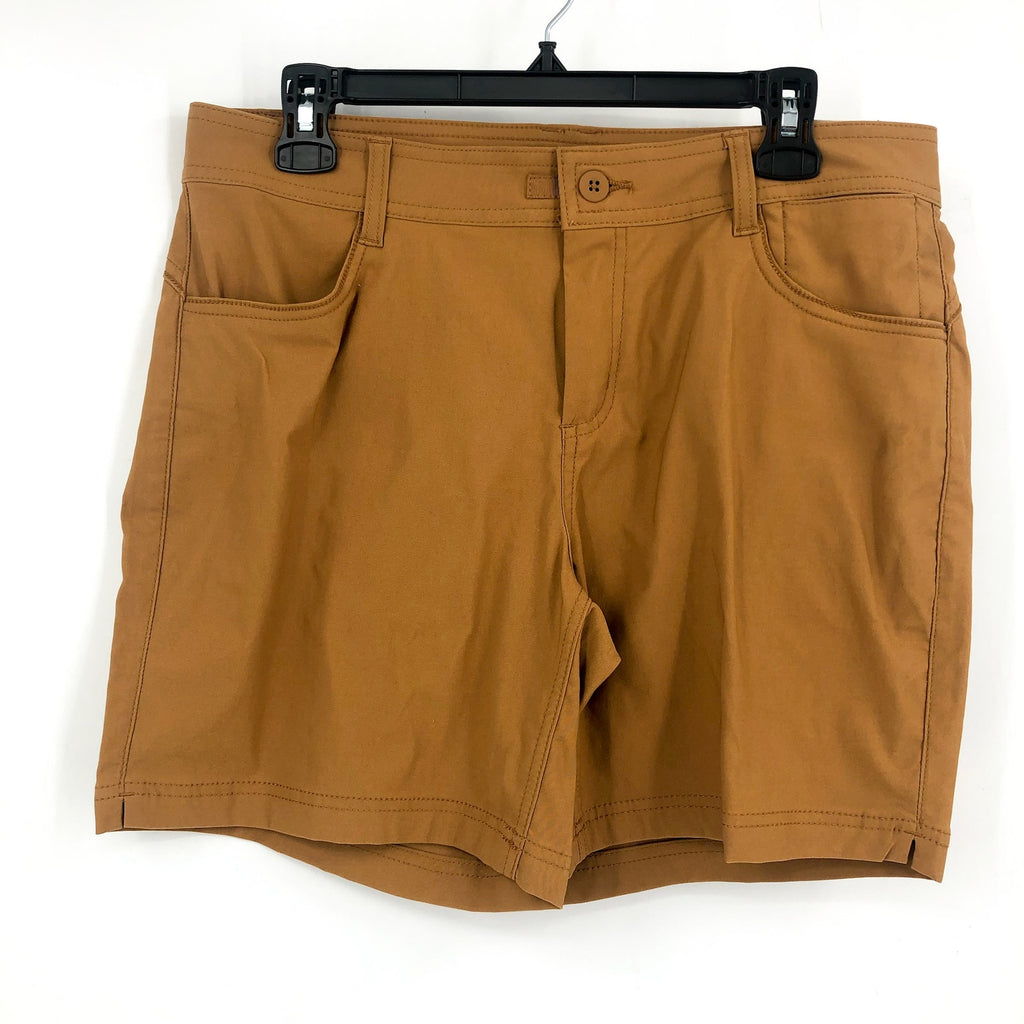 PRANA Women's Halle Shorts Size 10 Tan Earthbound 7" Inseam Standard Fit NWT