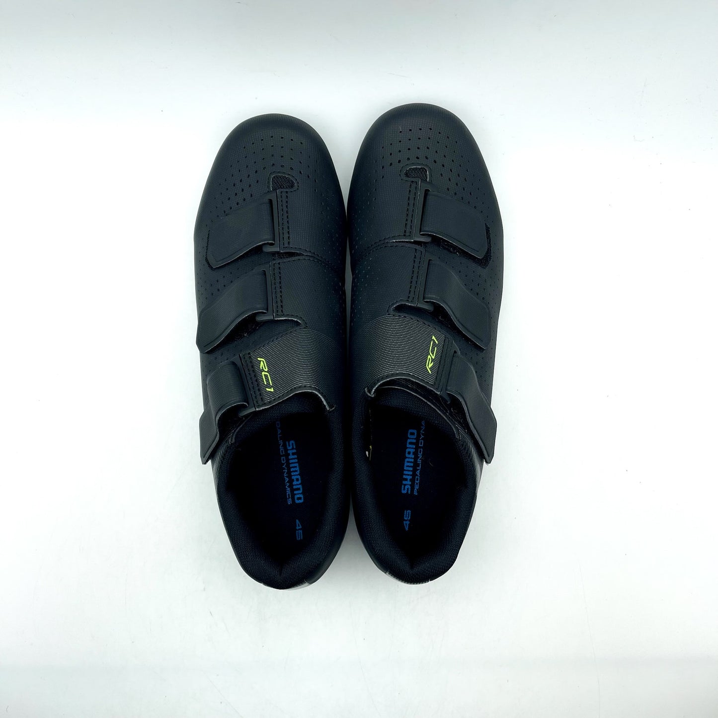 SHIMANO Mens SH-RC100 Road Cycling Shoes US 10.5 EU 45 Black Mesh NIB