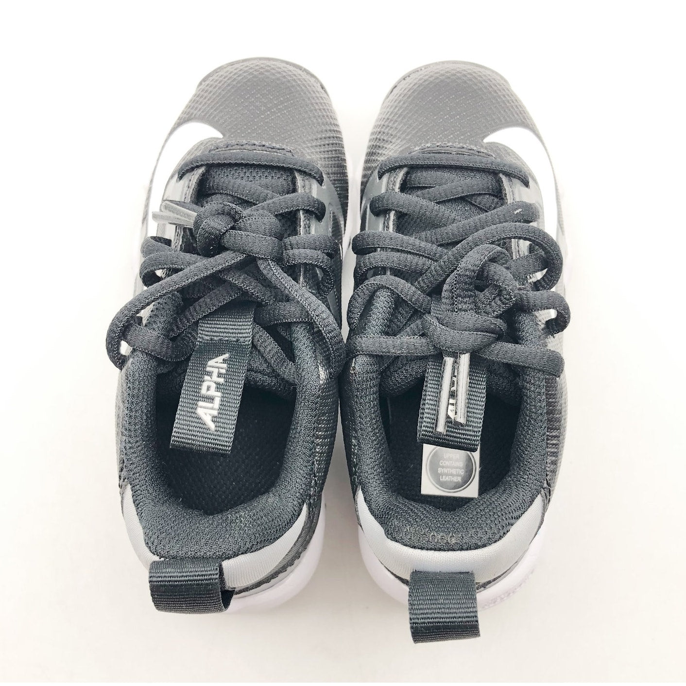 Nike Boys' Alpha Menace 4 Shark Football Cleats Size 10 Black Grey White NWOB