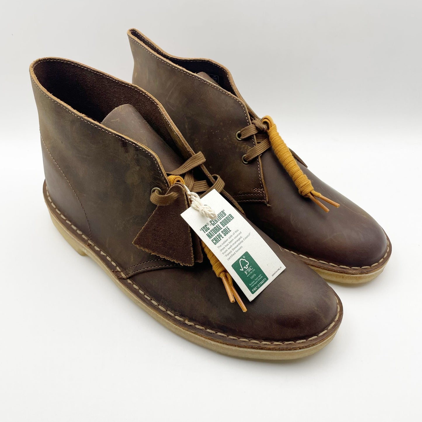 Clarks Mens Desert Round Toe Chukka Boot US 10 M EU 43 Brown Leather NIB