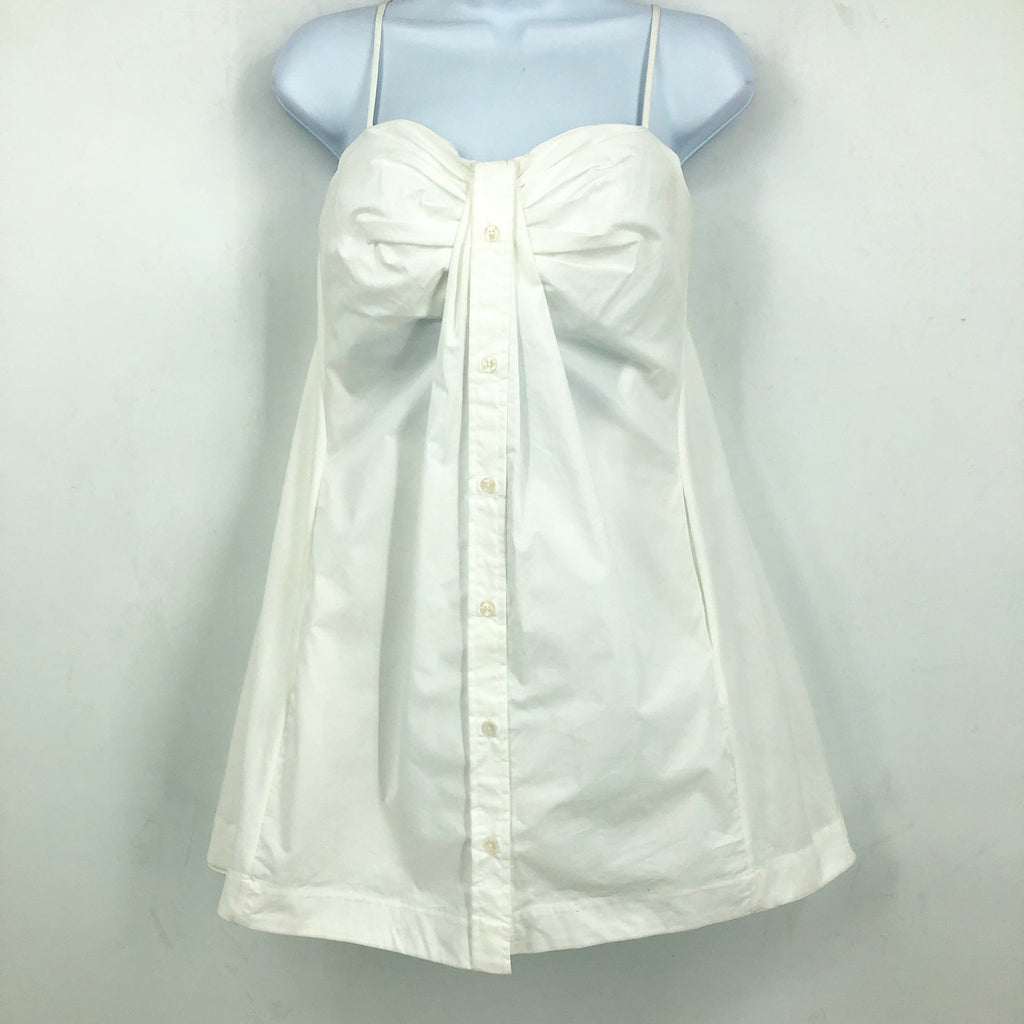 JONATHAN SIMKHAI Kendall Mini Dress Size 4 Cotton-Poplin White Sleeveless NWT