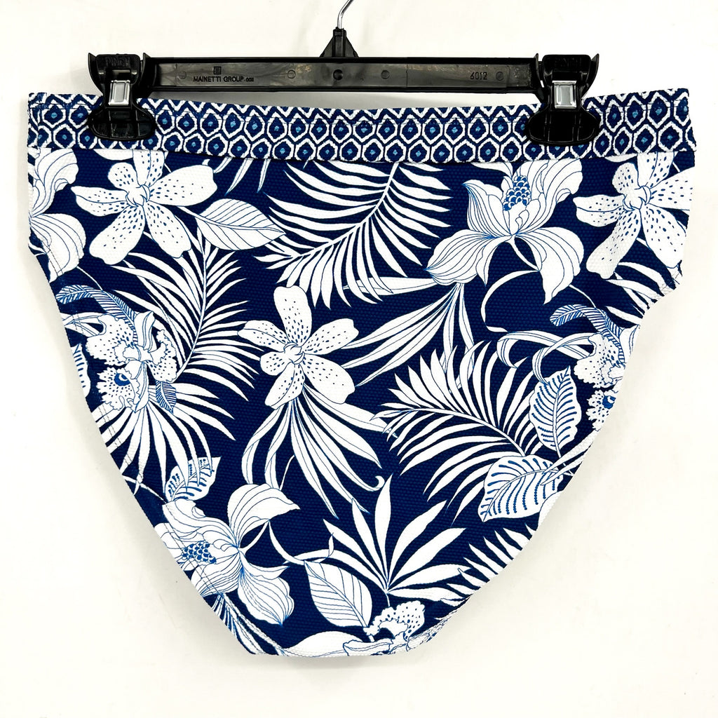 TOMMY BAHAMA Womens Island Cays Blooms Bikini Bottom Large Blue White NWT
