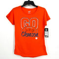 GEN 2 Girls Clemson University Go Heart T-shirt Large Orange Short Sleeve NWT