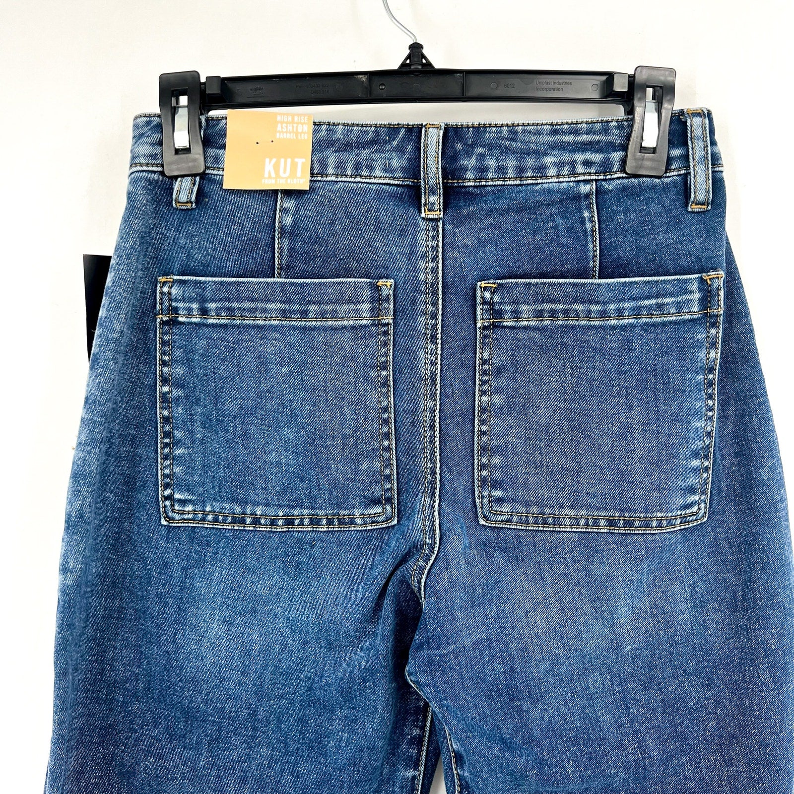 KUT FROM THE KLOTH Women's Ashton Barrel Leg Jeans Size 0 Blue Medium Wash NWT