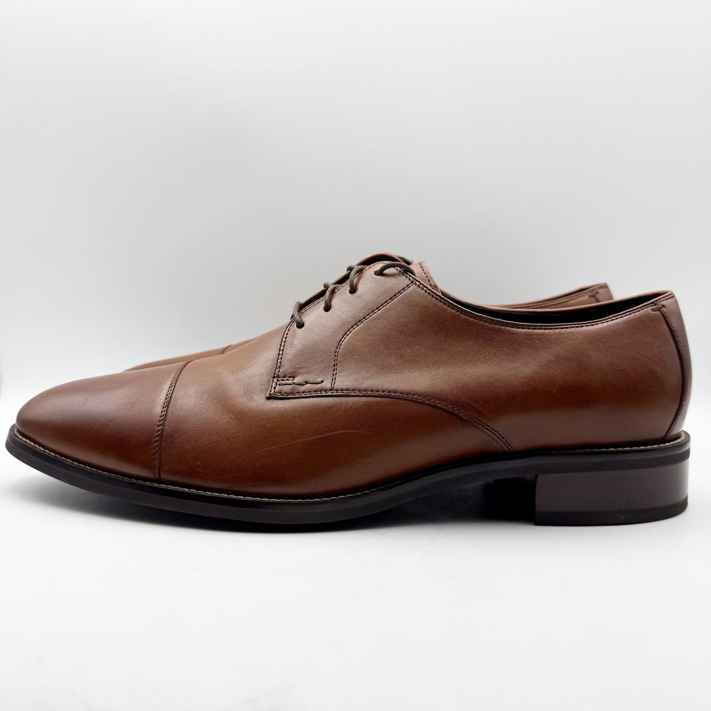 Cole Haan Mens Lenox Hill Cap Oxford Shoes US 15 M Brown Leather Split Toe NIB