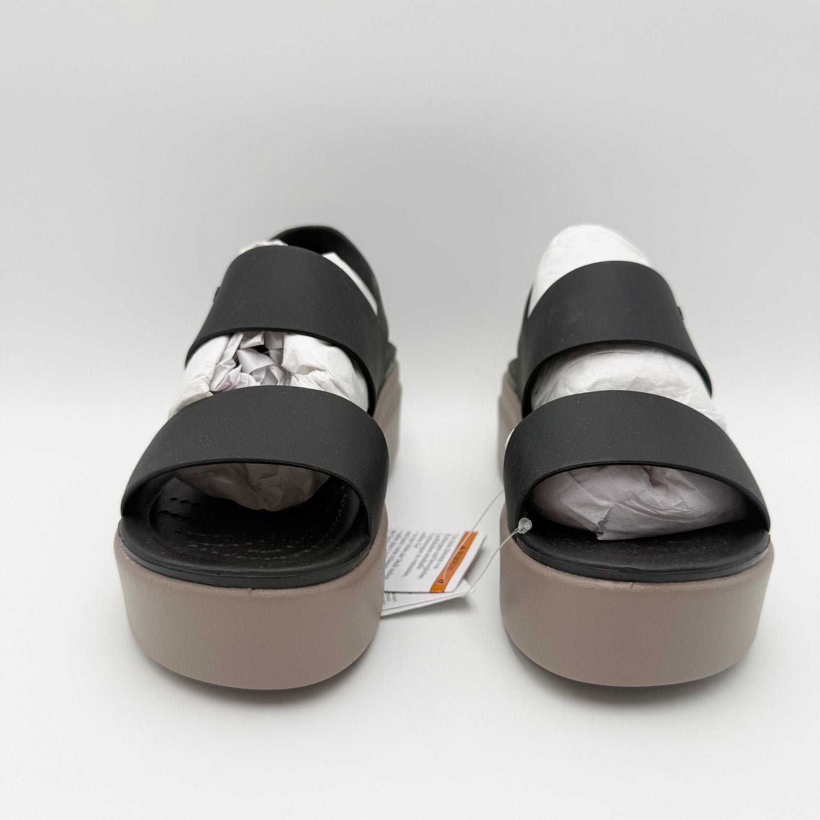 Crocs Womens Brooklyn Low Wedge Sandals Size 4 EU 33.5 Black NWT