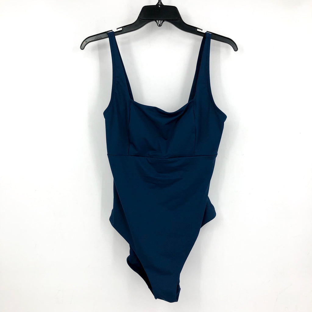 TOMMY BAHAMA Palm Modern One-Piece Swimsuit Size 6 Blue OTS Square Neck NWT