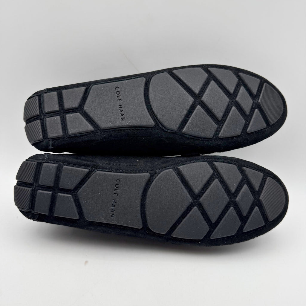 Cole Haan Womens Emmie Knot Driver Loafers US 8 B EU 38.5 Black Suede NIB