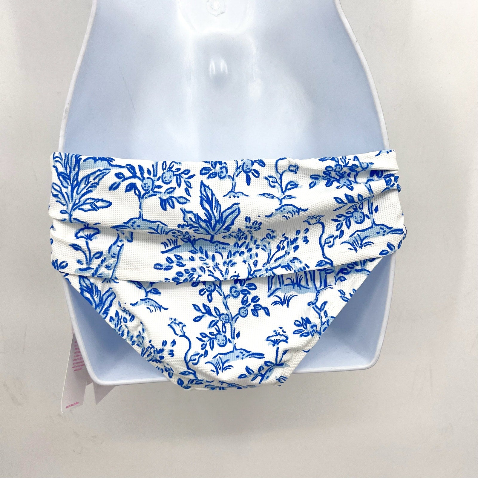 LILLY PULITZER Lagoon Hipster Biknini Bottom US 4 Resort White Tall Tales NWT