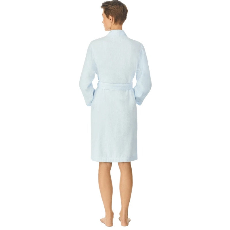 LAUREN RALPH LAUREN Greenwich Bath Robe Small Estate Blue Woven Terry NWT