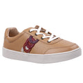 Spenco Womens Cambridge Low Sneakers US 7.5 Wide EU 38 Tan Leather NIB