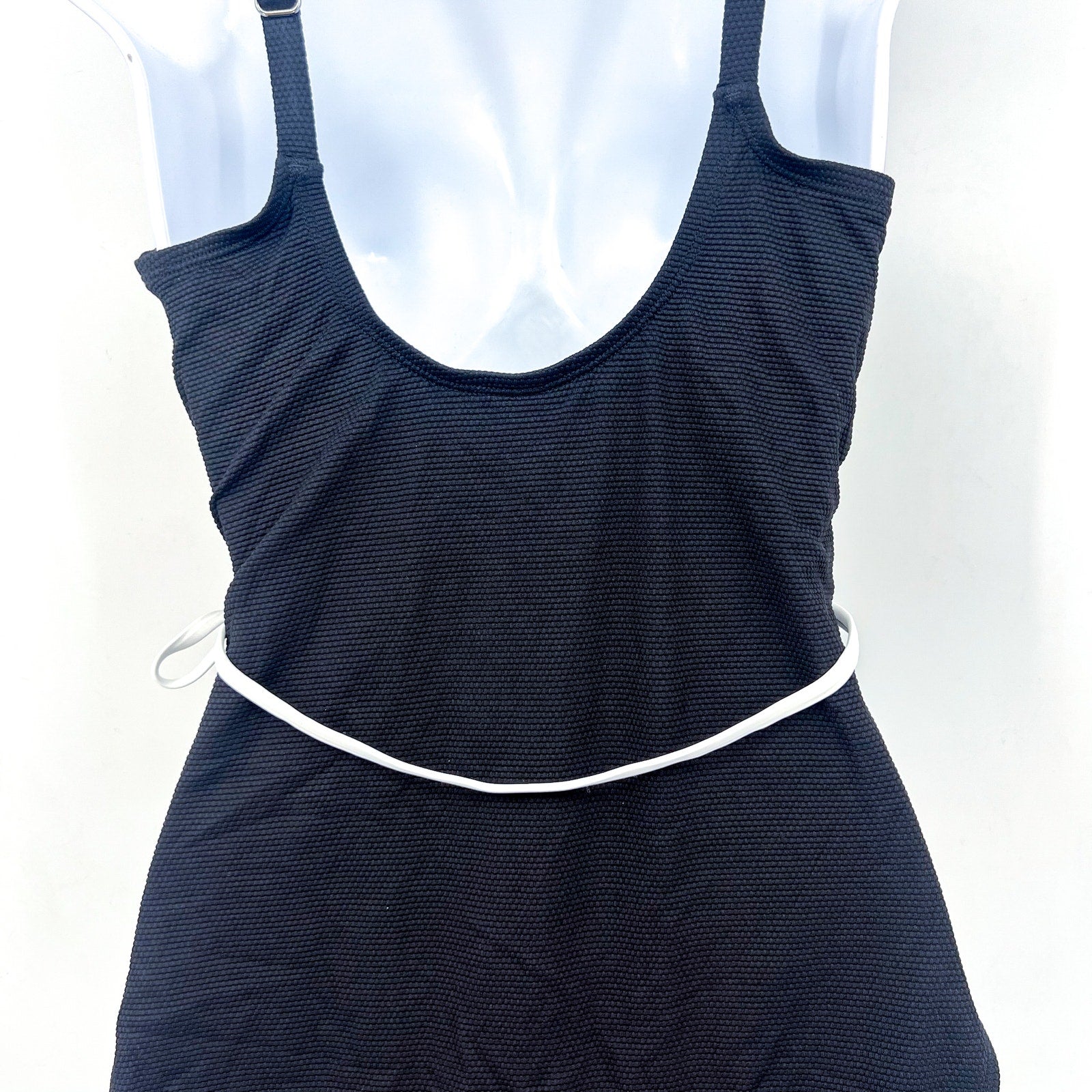 TOMMY BAHAMA Island Cays Cabana Wrap-Front One-Piece Swimsuit 10 Black NWT