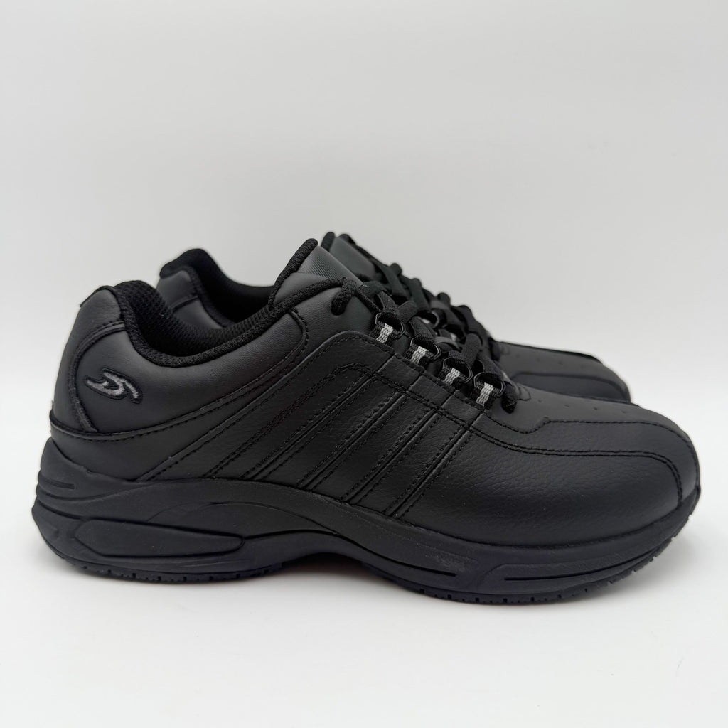 Dr. Scholls Womens Kimberly Work Sneakers Size 6.5 Wide Black Leather SR NIB
