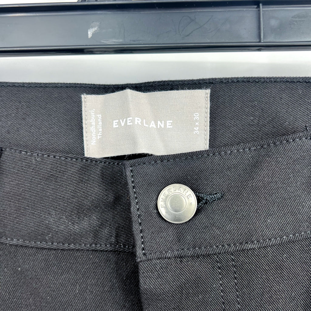 EVERLANE Men's The Performance 5-Pocket Pants 34x30 Black Chino Stretch NWT