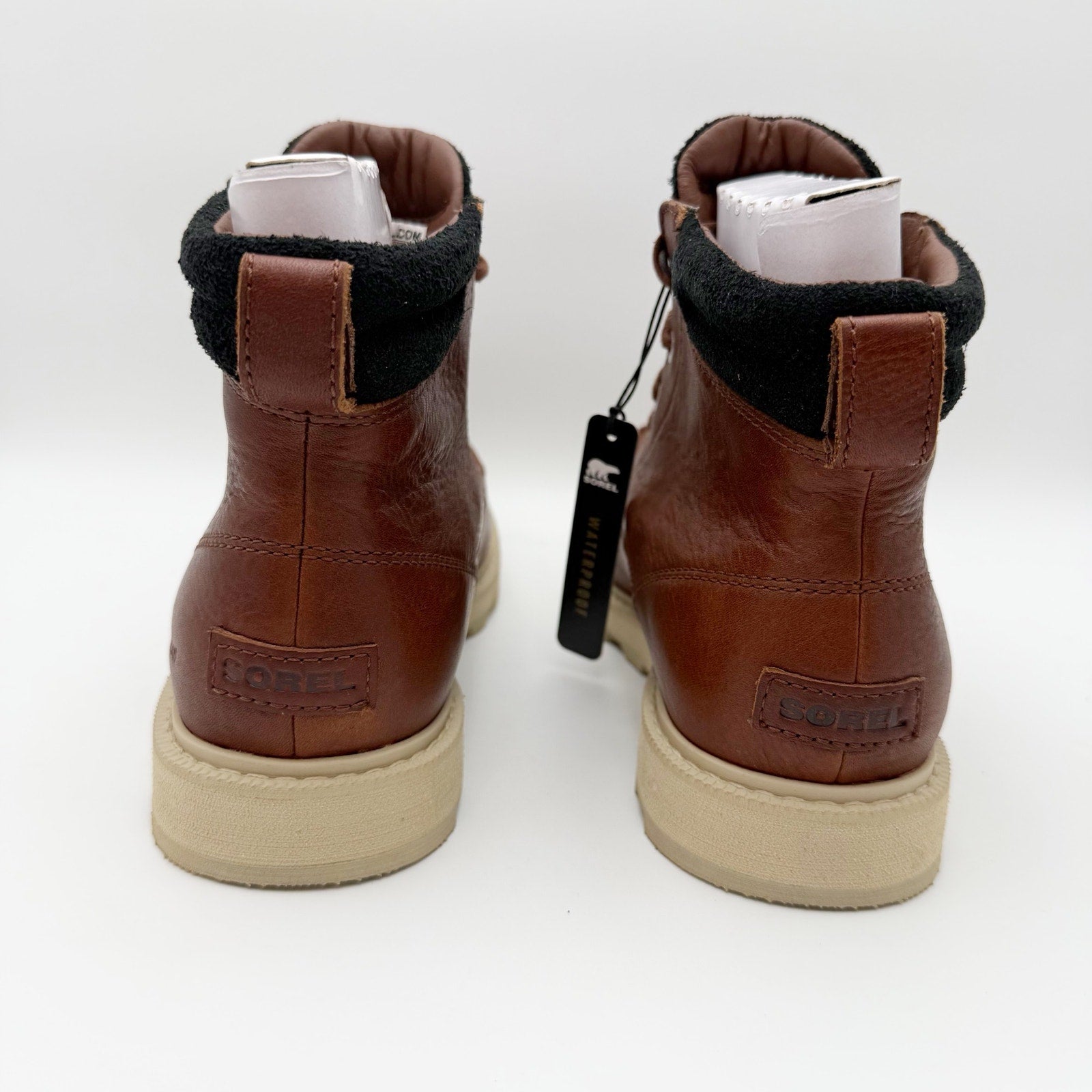 Sorel Mens Madson II Moc Toe Boots US 7.5 EU 40.5 Brown Leather Waterproof NIB