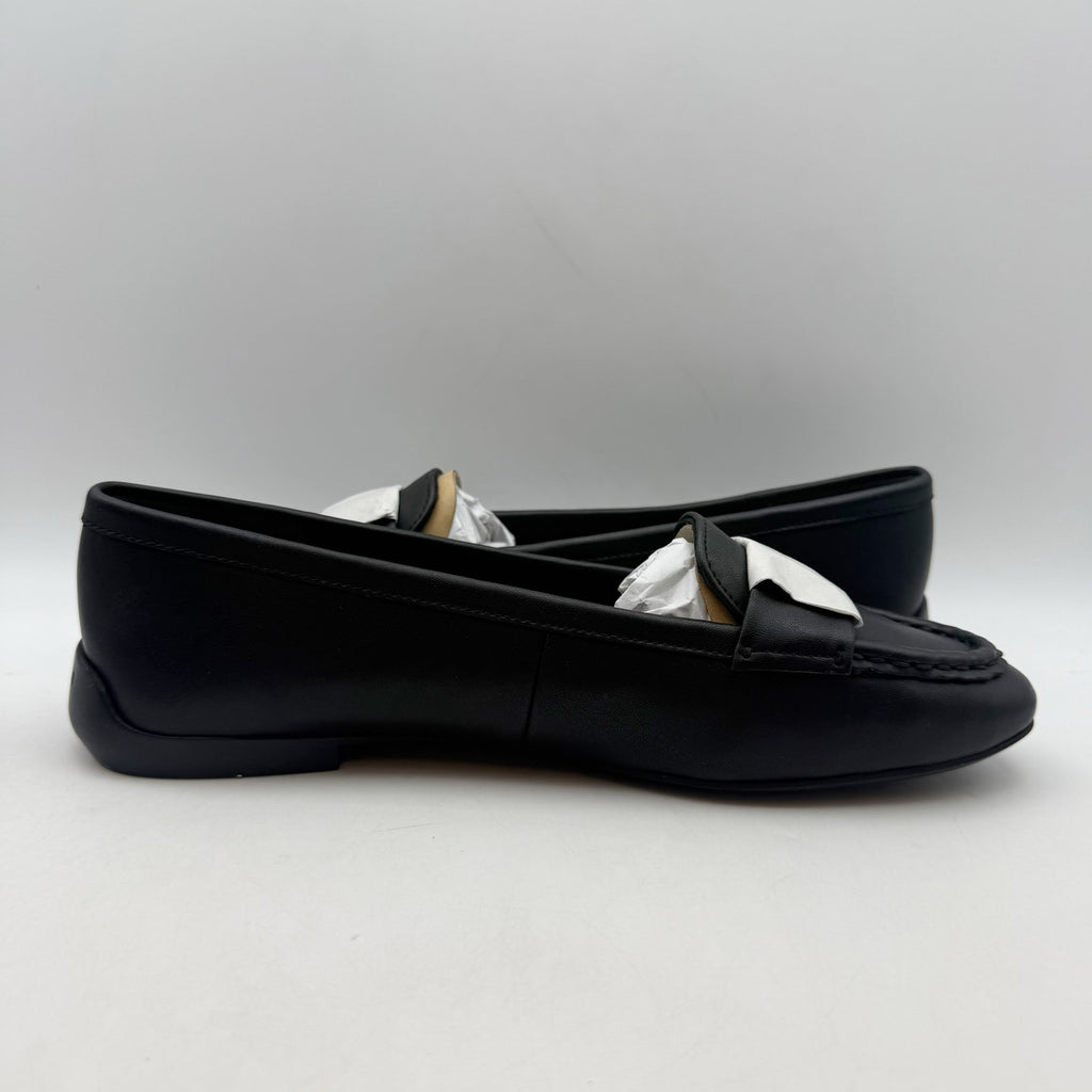 Franco Sarto Womens Faris Slip On Flats US 9.5 Black Vegan Leather Loafers NIB