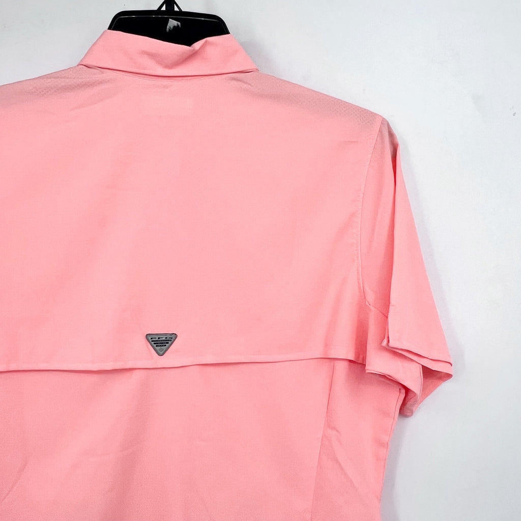 COLUMBIA Women's PFG Tamiami II Short Sleeve Shirt XS Pink Coral UPF 40+ NWT