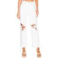 GOOD AMERICAN Good '90s Duster Natural Fray US Size 2 - 26 White Distressed NWOT