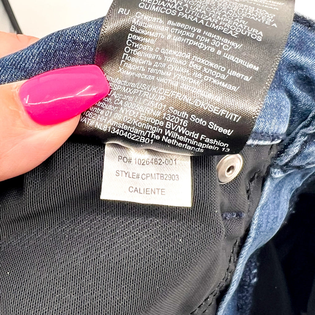 NYDJ Curves 360 Womens Slim Straight Crop Jeans 10 PETITE Caliente Blue NWT