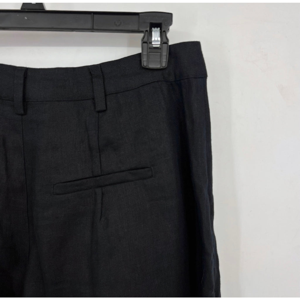FARM RIO Women's Wide Leg Linen Pants Small Black Low Waist NWT