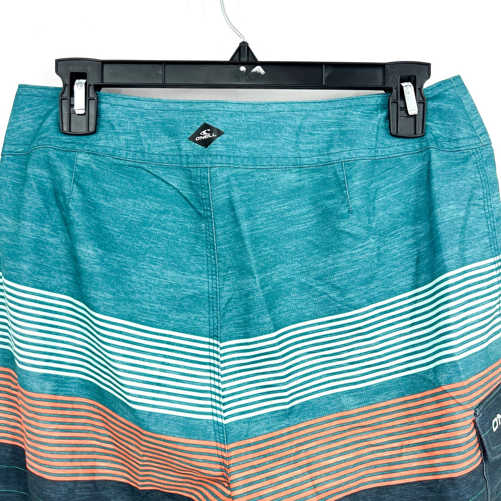 O'NEILL Mens Santa Cruz Printed 2.0 Boardshorts Waist 29 Blue Ocean Striped NWT