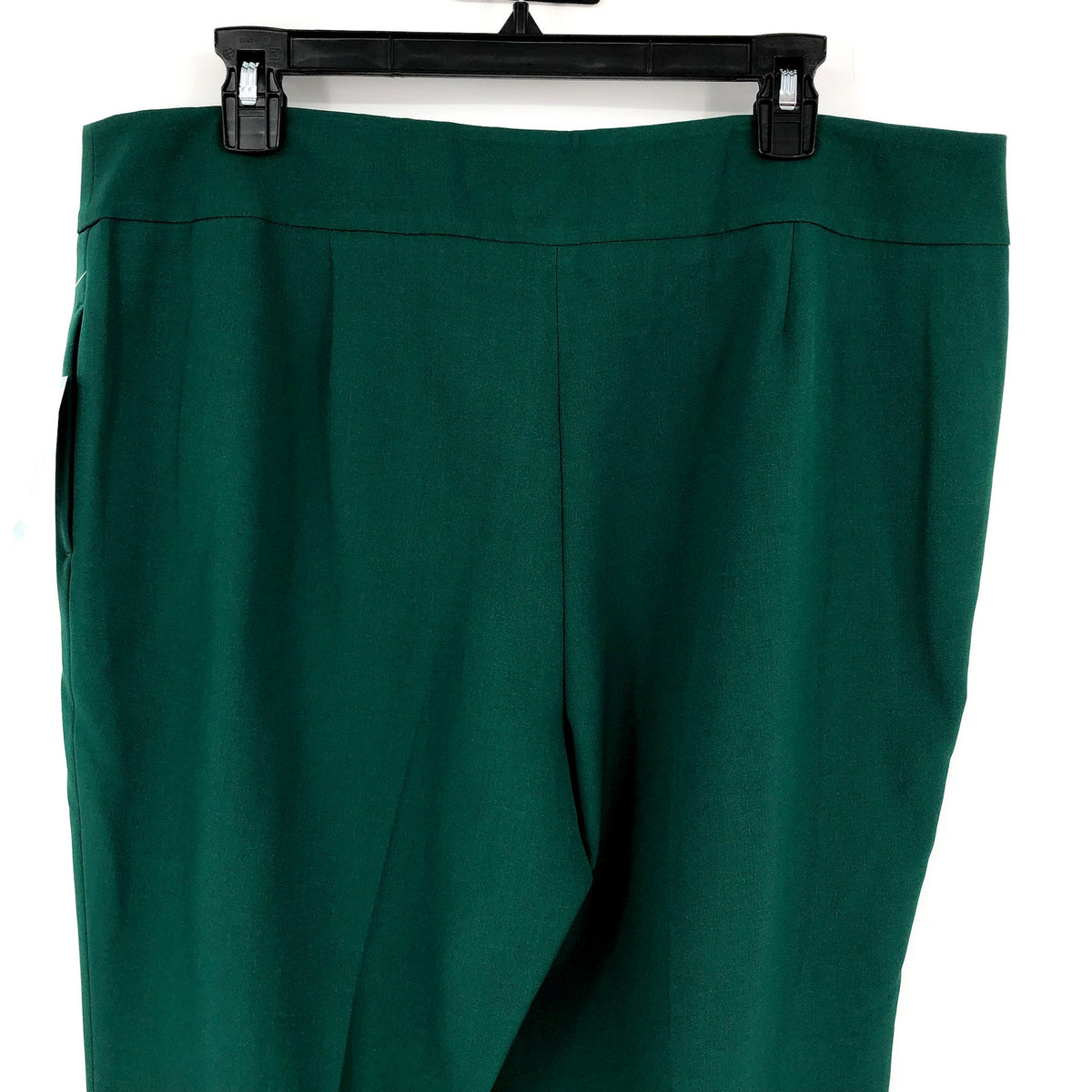 LE SUIT Womens Slim Straight Suit Pants Size 16 Petite Emerald Green Stretch NWT