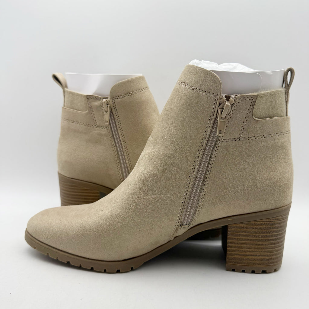 LifeStride Womens Maggie Ankle Booties Size 10 M EU 41 Light Brown NIB