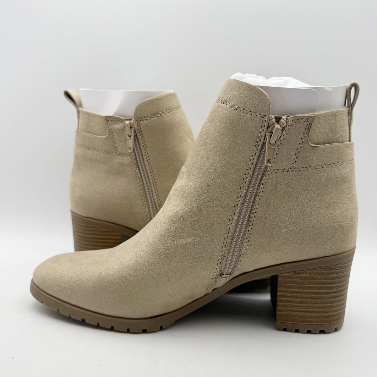 LifeStride Womens Maggie Ankle Booties Size 10 M EU 41 Light Brown NIB