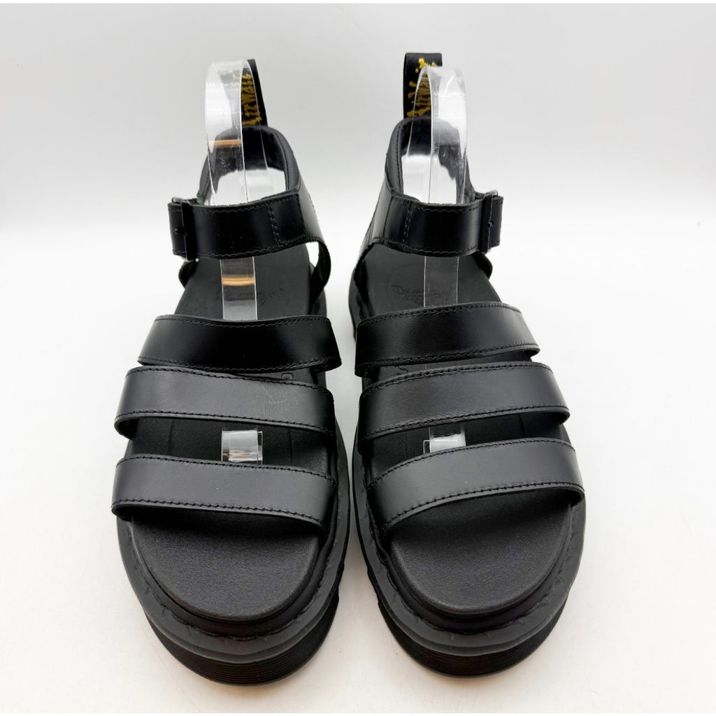 Dr. Martens Womens Blaire Sandals US 9 EU 41 Black Vegan Leather Platform NWOB