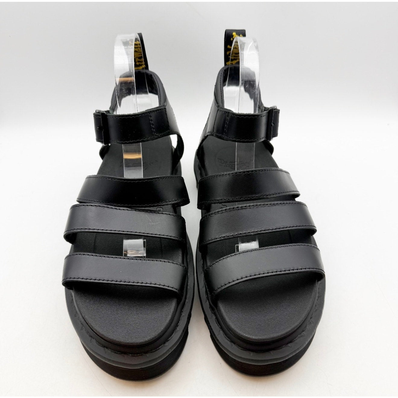 Dr. Martens Womens Blaire Sandals US 9 EU 41 Black Vegan Leather Platform NWOB