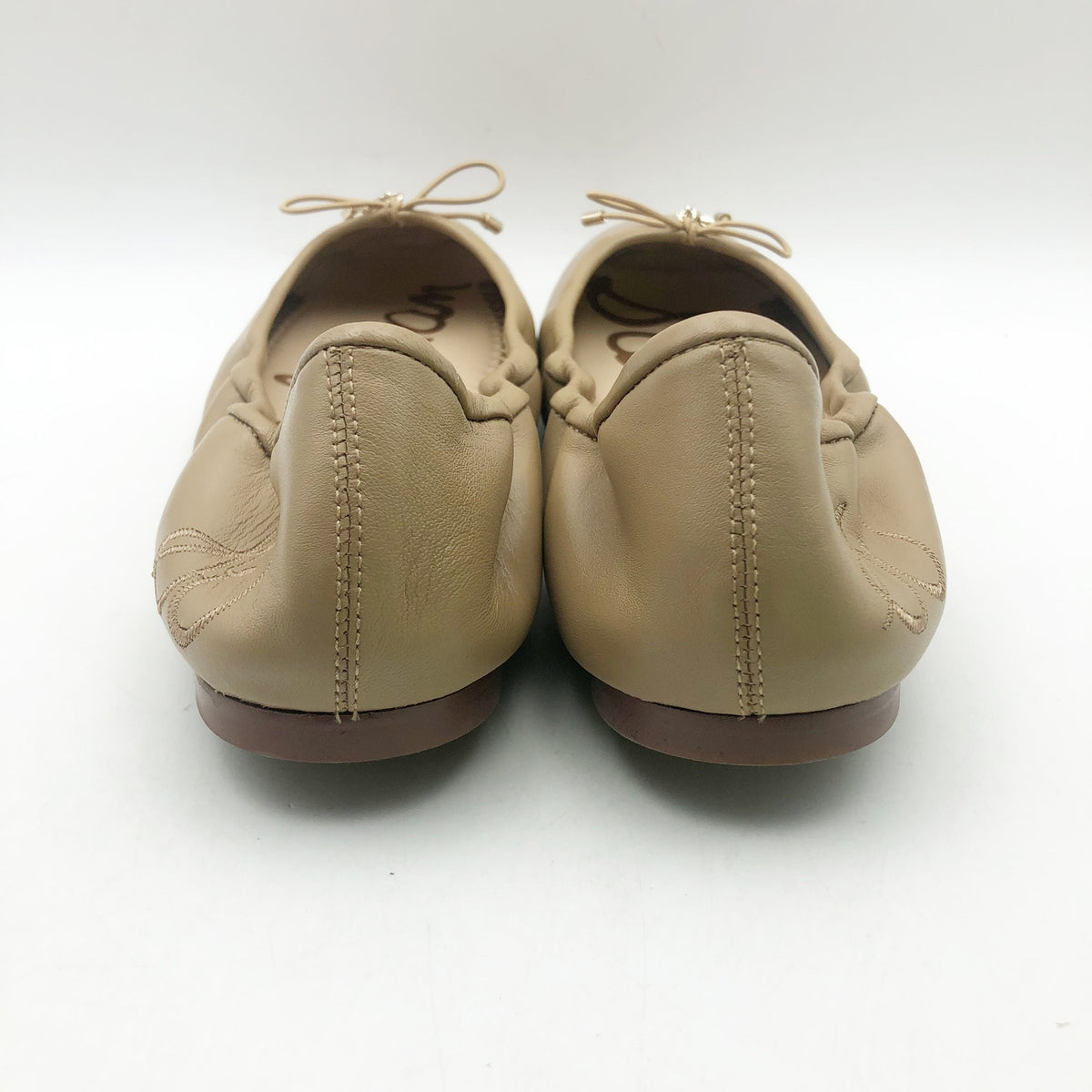 Sam Edelman Womens Felicia Cushioned Ballet Flats Size 7 Beige Leather NIB