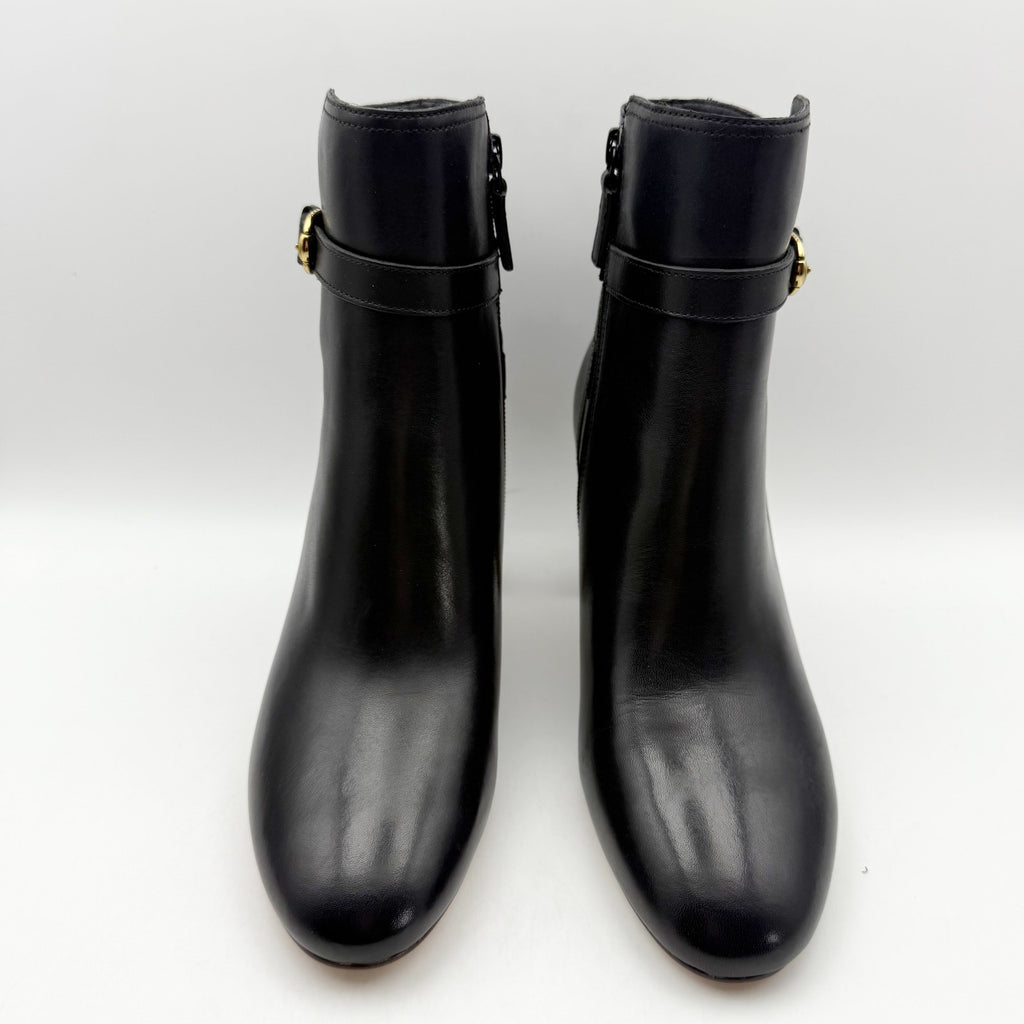 Cole Haan Womens Glendale Jodhpur Heel Ankle Booties Size 9 B Black Leather NIB