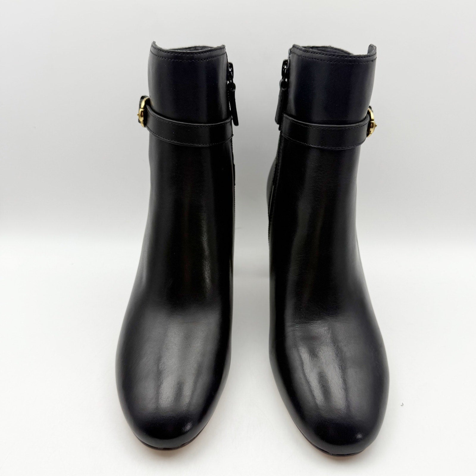 Cole Haan Womens Glendale Jodhpur Heel Ankle Booties Size 9 B Black Leather NIB