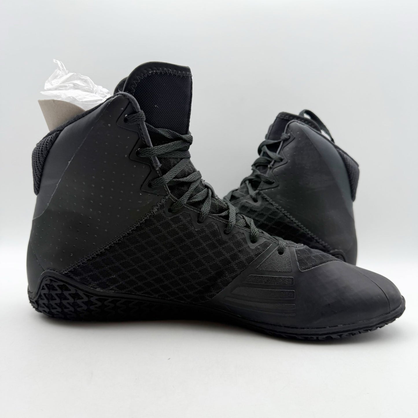Adidas Mens Mat Wizard 4 Wrestling Shoes US 11 Black Grey Athletic NIB
