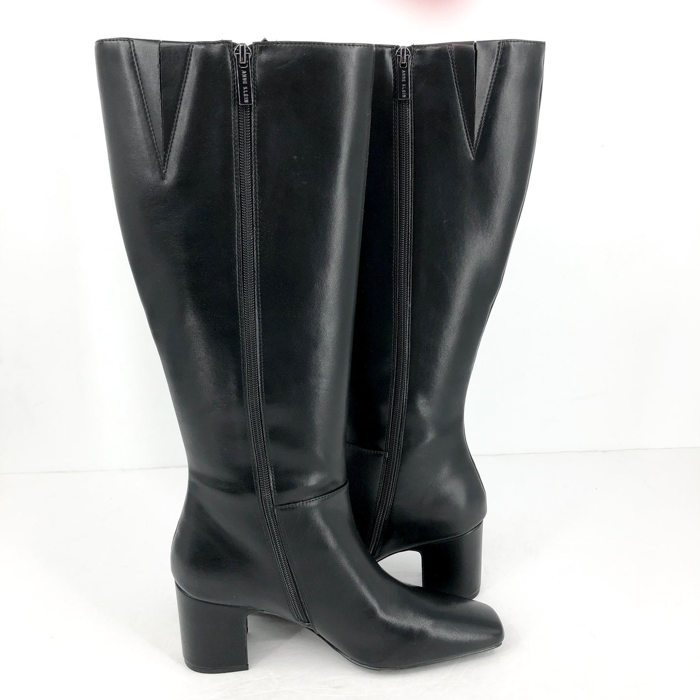 Anne Klein Womens Sawyer Heeled Knee High Boots US 10 Black NWOB