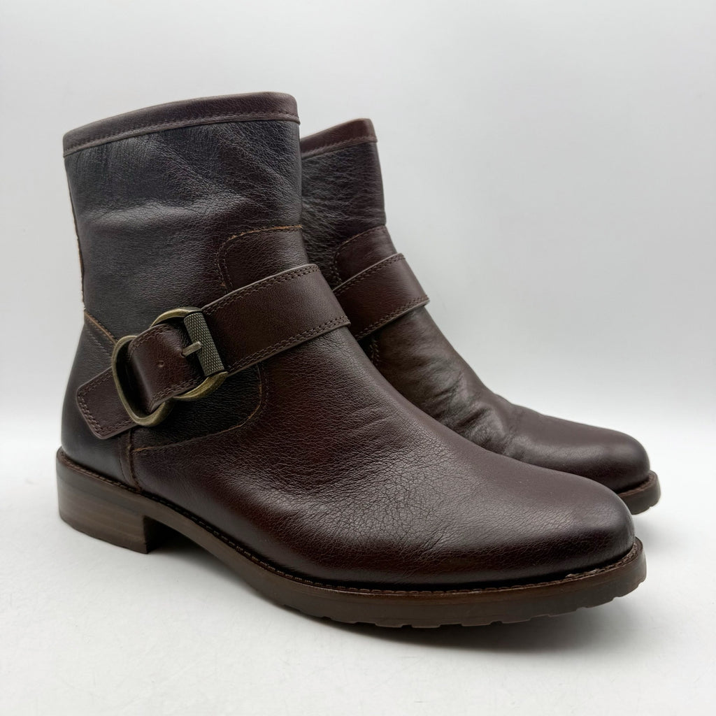 SOFFT Womens Brie Ankle Boots US 9 M Brown Leather Waterproof NWOB