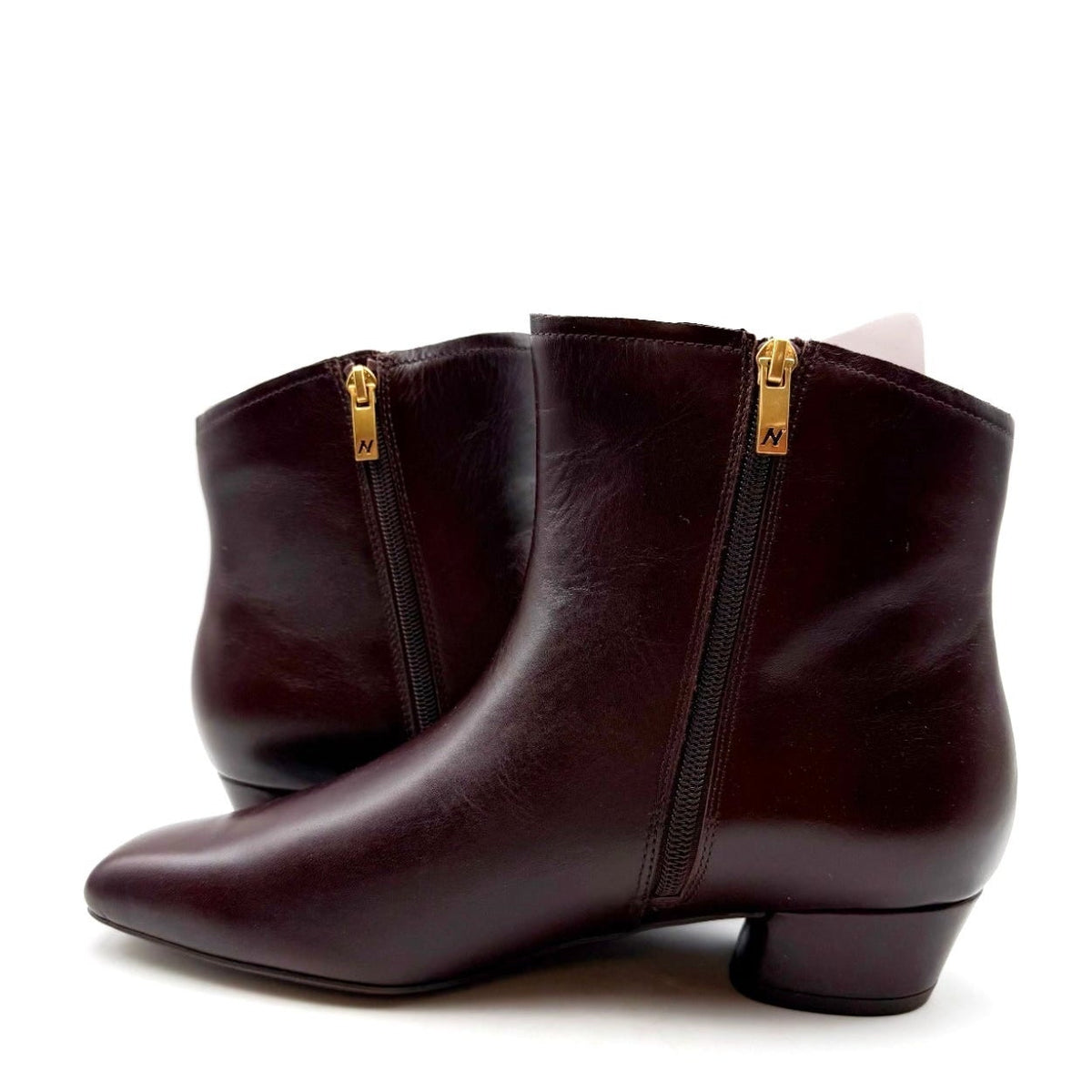 Naturalizer Womens Raffee Ankle Boots US 9.5 M EU 40.5 Brown Leather Booties NIB