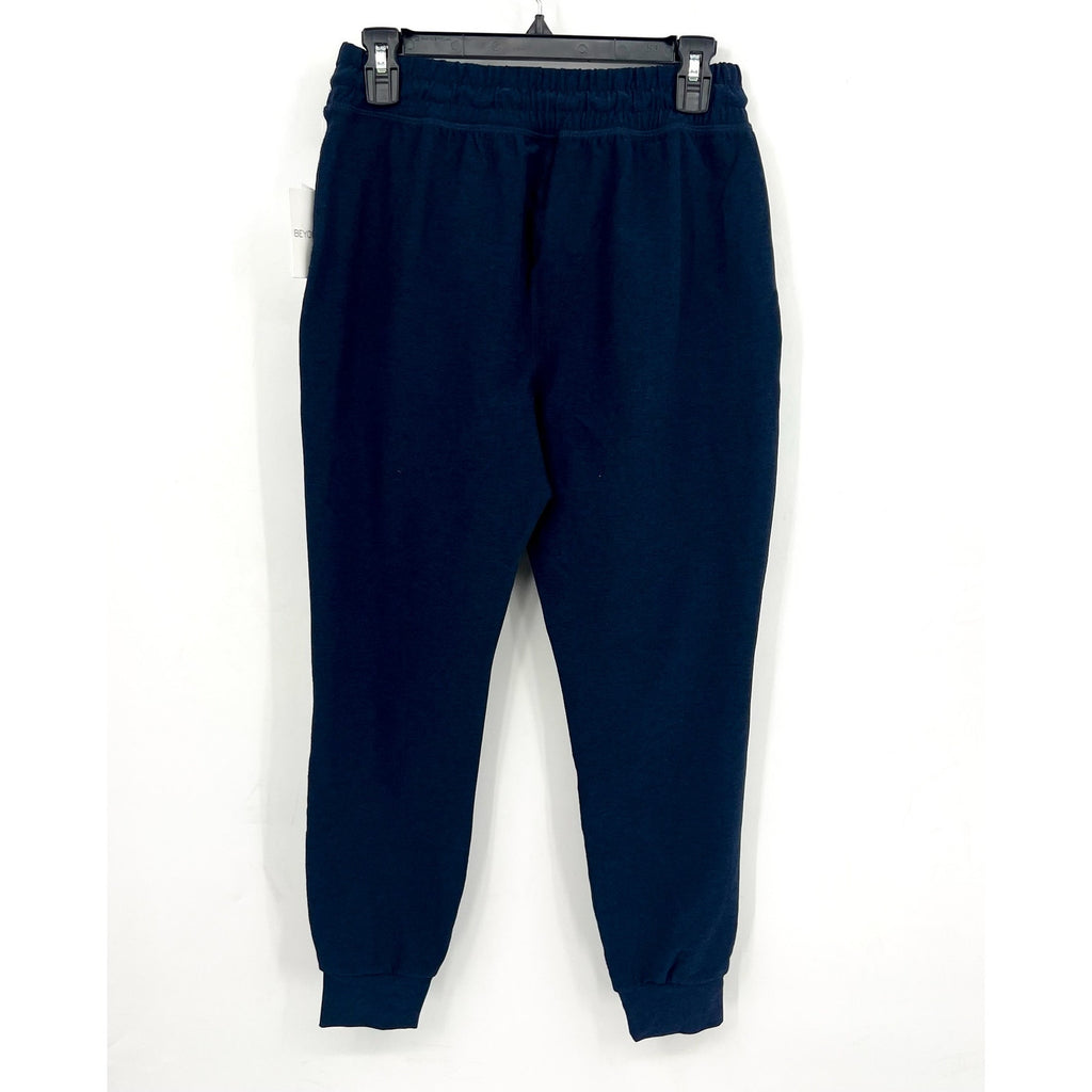 BEYOND YOGA Commuter Midi Joggers XS Nocturnal Navy Blue Drawstring Spacedye NWT