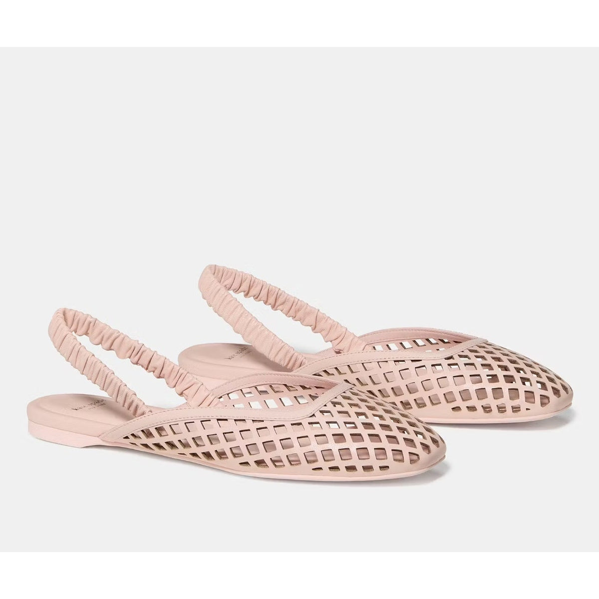 Kate Spade Womens Eloise Slingback Flats Size 9 B Pink Leather Laser Cutout NIB