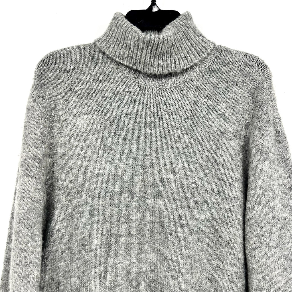 STEVE MADDEN Women's Abbie Sweater Dress Medium Heather Grey Turtleneck NWT