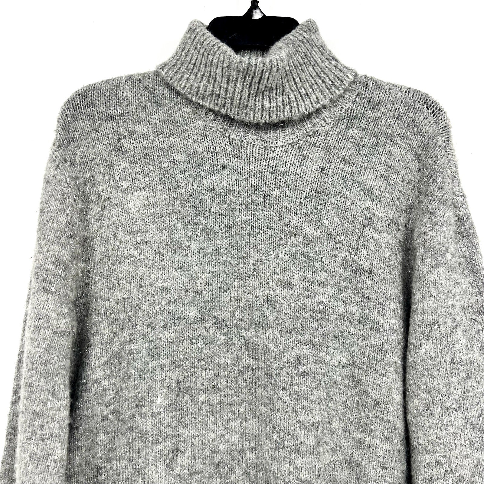 STEVE MADDEN Women's Abbie Sweater Dress Medium Heather Grey Turtleneck NWT