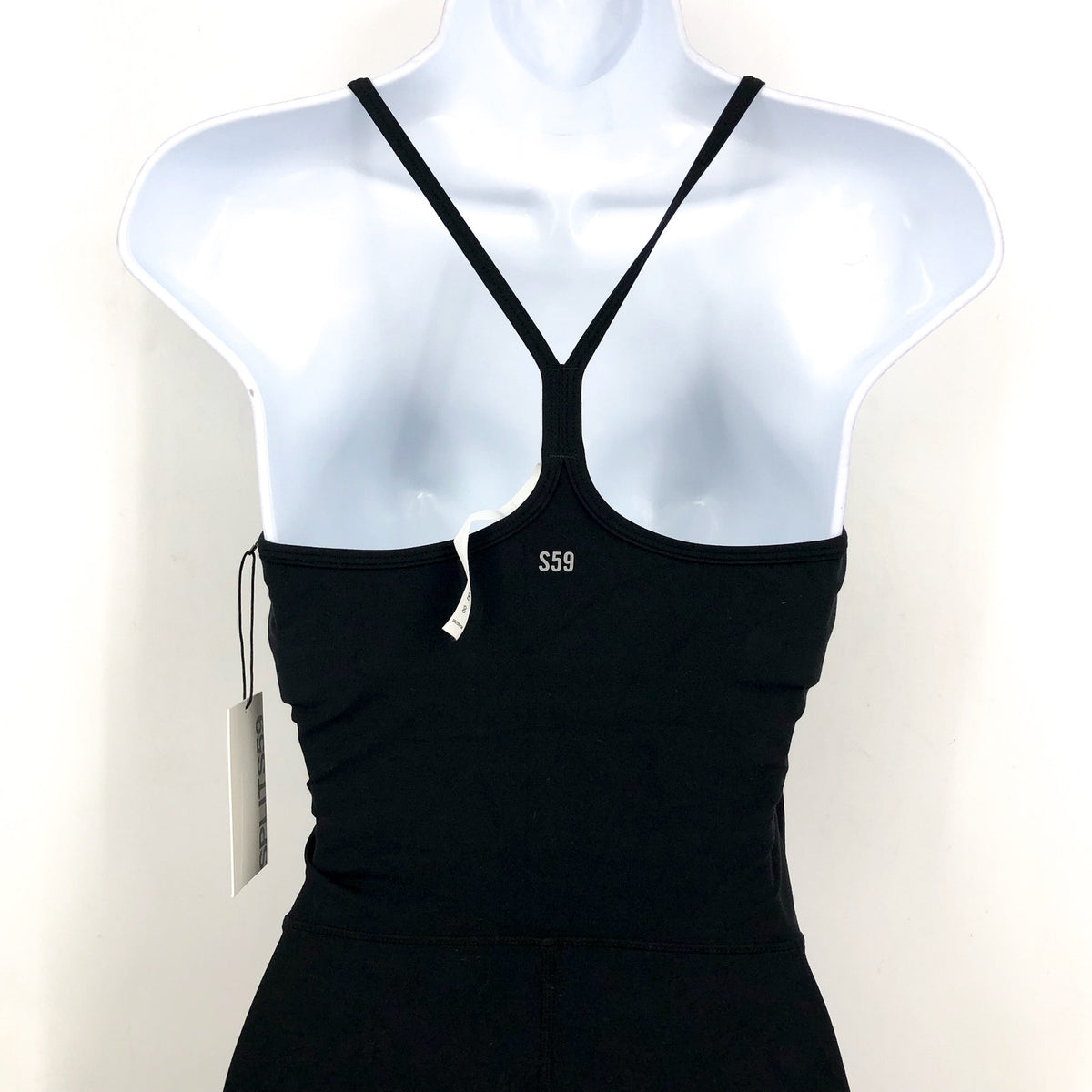 SPLITS59 Women's Airweight Jumpsuit Small Black Sleeveless Scoop Neck NWT
